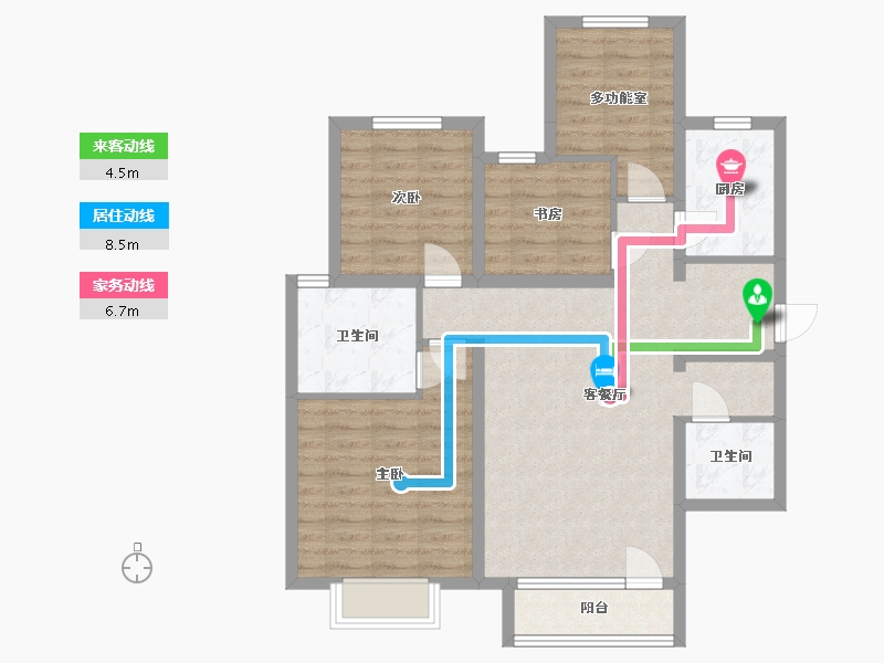 河北省-唐山市-兴盛大成-88.57-户型库-动静线