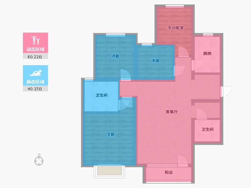 河北省-唐山市-兴盛大成-88.57-户型库-动静分区