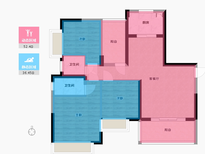 广东省-阳江市-尚品珑湾-78.36-户型库-动静分区