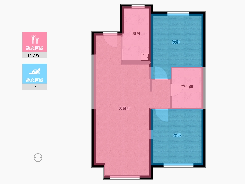 辽宁省-大连市-中海万锦公馆-59.29-户型库-动静分区