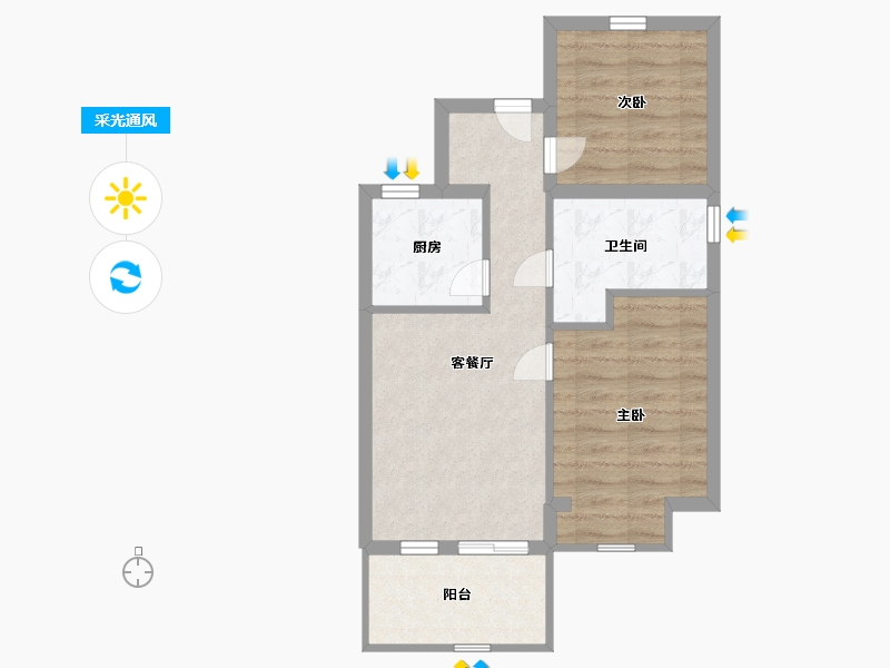 江西省-宜春市-月之泉-52.80-户型库-采光通风