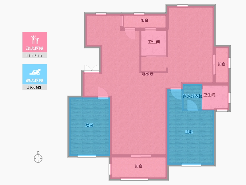 安徽省-安庆市-杭派滟澜香堤-136.00-户型库-动静分区