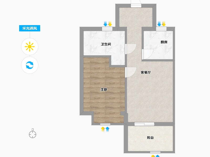 江西省-宜春市-月之泉-40.00-户型库-采光通风