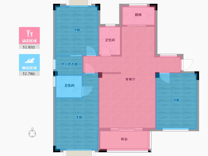 安徽省-黄山市-博瑞状元首府-96.00-户型库-动静分区