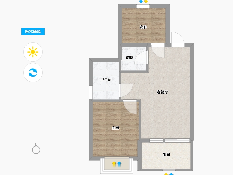 江西省-宜春市-月之泉-49.60-户型库-采光通风