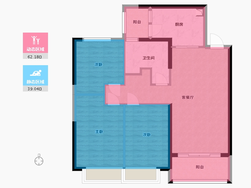 河北省-邯郸市-恒大绿洲-91.20-户型库-动静分区