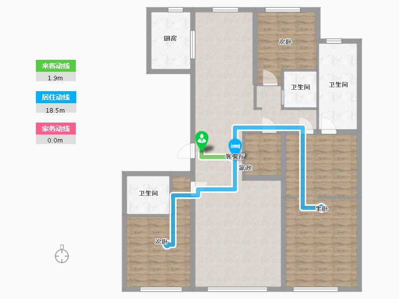 北京-北京市-泰禾西府大院-140.75-户型库-动静线