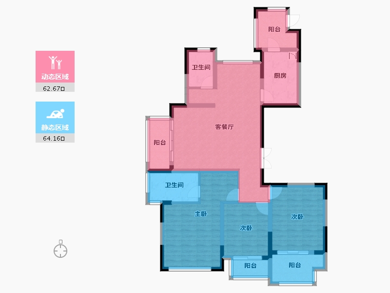 浙江省-湖州市-房总达昌府-112.80-户型库-动静分区