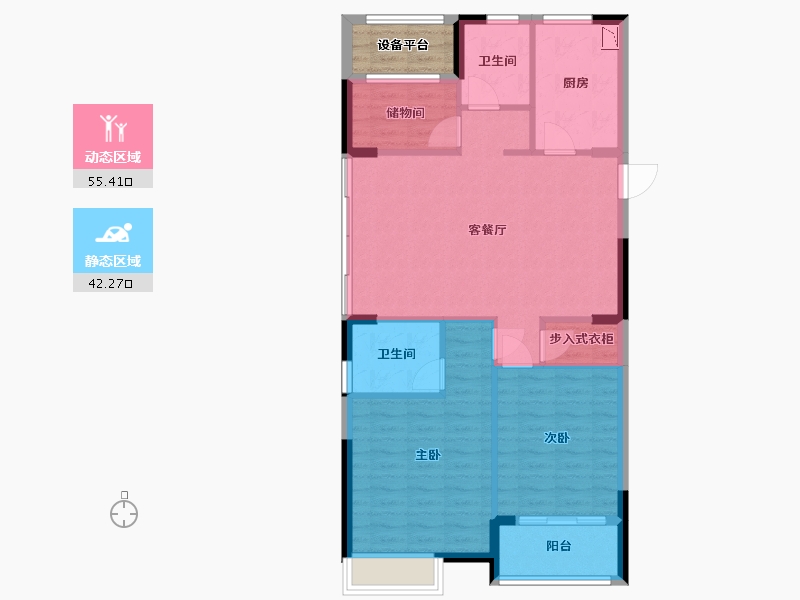 浙江省-宁波市-观山名邸-93.00-户型库-动静分区