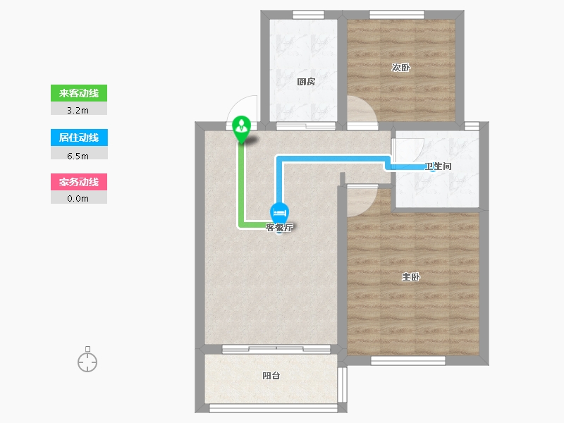 山东省-青岛市-港都香城-65.60-户型库-动静线