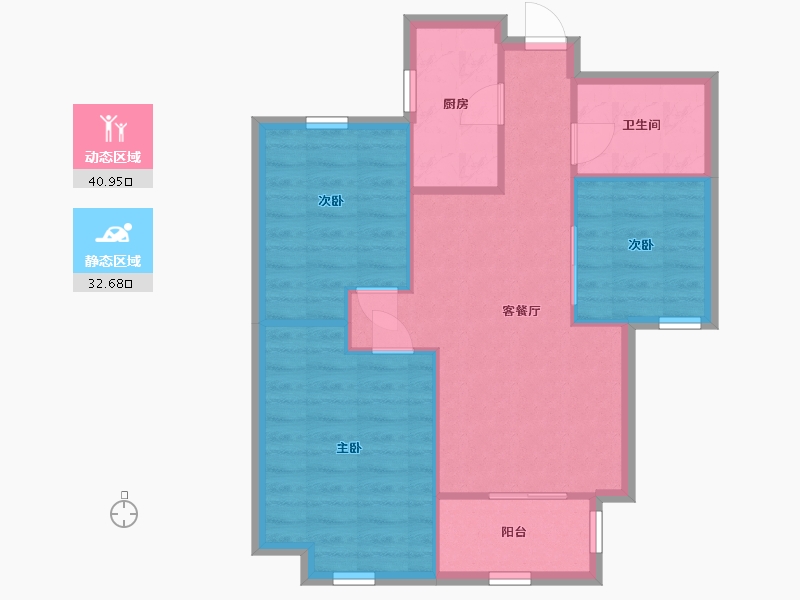 天津-天津市-社会山西苑-66.68-户型库-动静分区