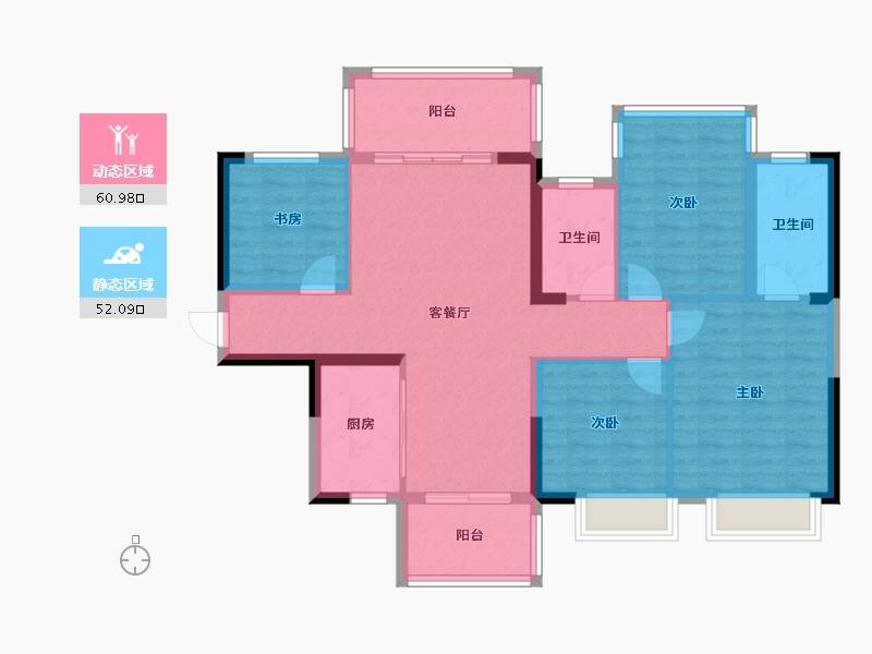 广西壮族自治区-南宁市-深石汉华柏翠湾-101.52-户型库-动静分区