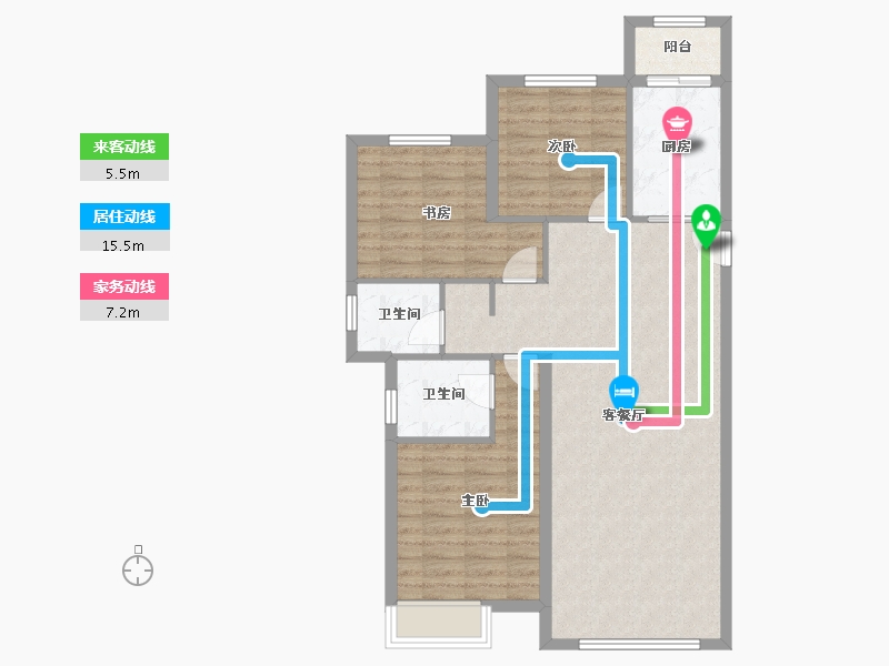 河北省-唐山市-中建城-92.38-户型库-动静线