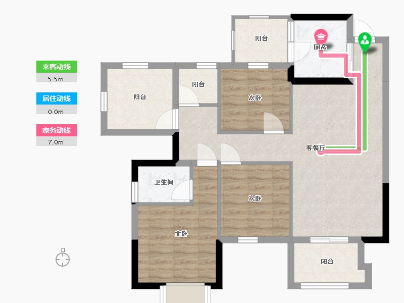 广西壮族自治区-南宁市-轨道御水元筑-79.06-户型库-动静线