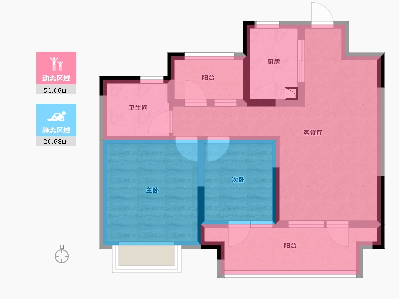 山东省-青岛市-城投南信天骄观澜-62.02-户型库-动静分区