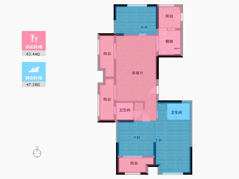 浙江省-湖州市-鲁能公馆-97.99-户型库-动静分区