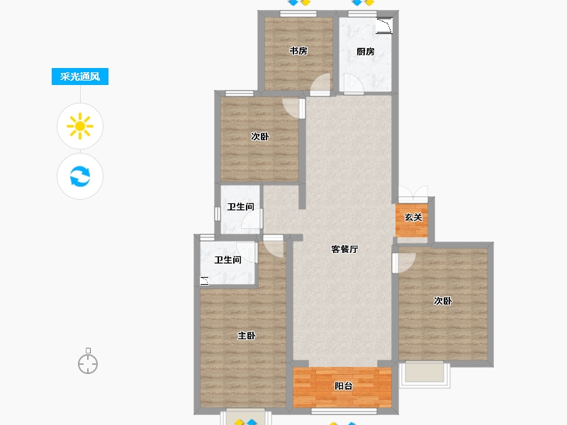 山西省-太原市-海尔产城创国际广场-113.03-户型库-采光通风