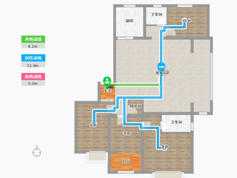 山西省-太原市-海尔产城创国际广场-134.32-户型库-动静线