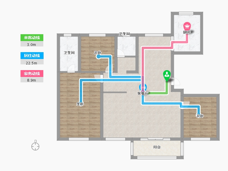 山东省-青岛市-港都香城-108.79-户型库-动静线