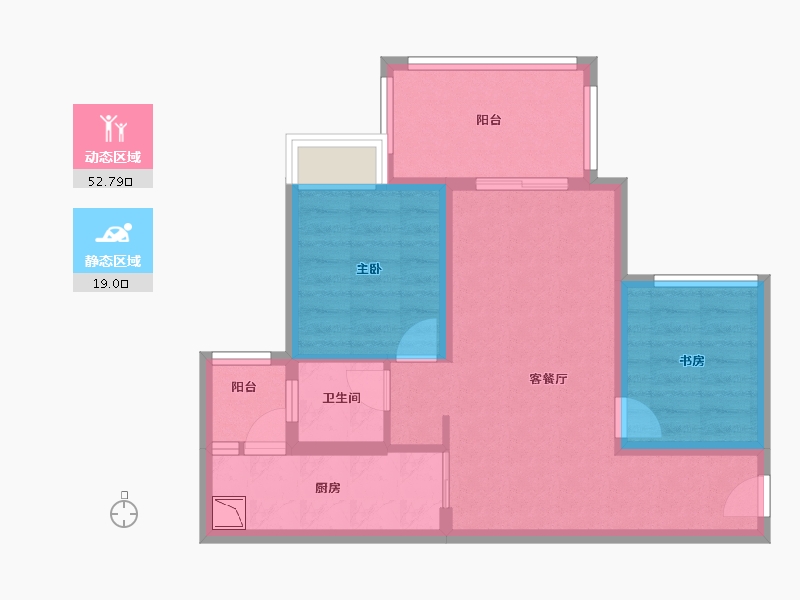 重庆-重庆市-融创文旅城-62.77-户型库-动静分区