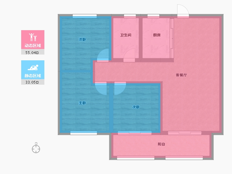 山东省-青岛市-港都香城-78.40-户型库-动静分区