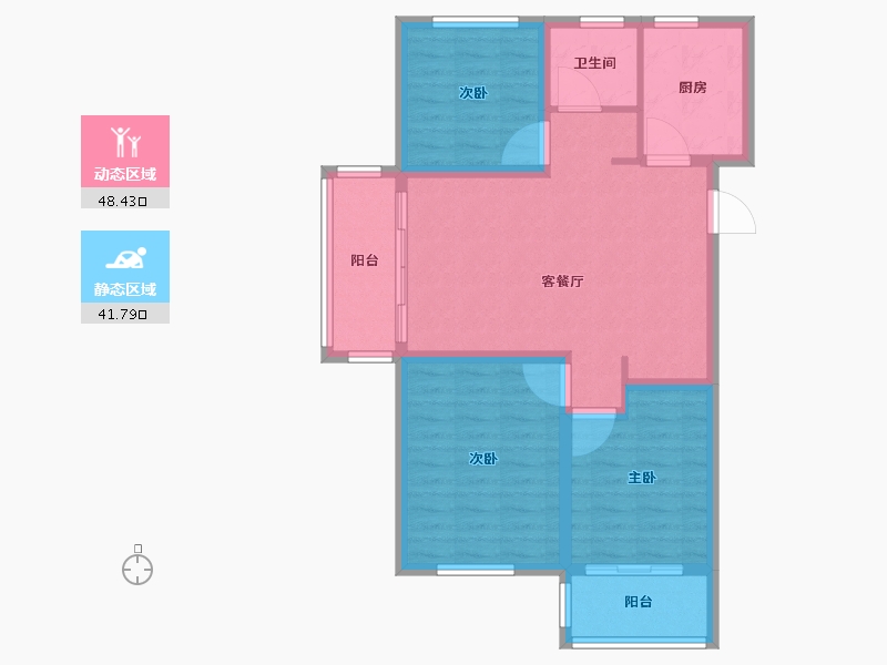 山东省-青岛市-港都香城-80.81-户型库-动静分区