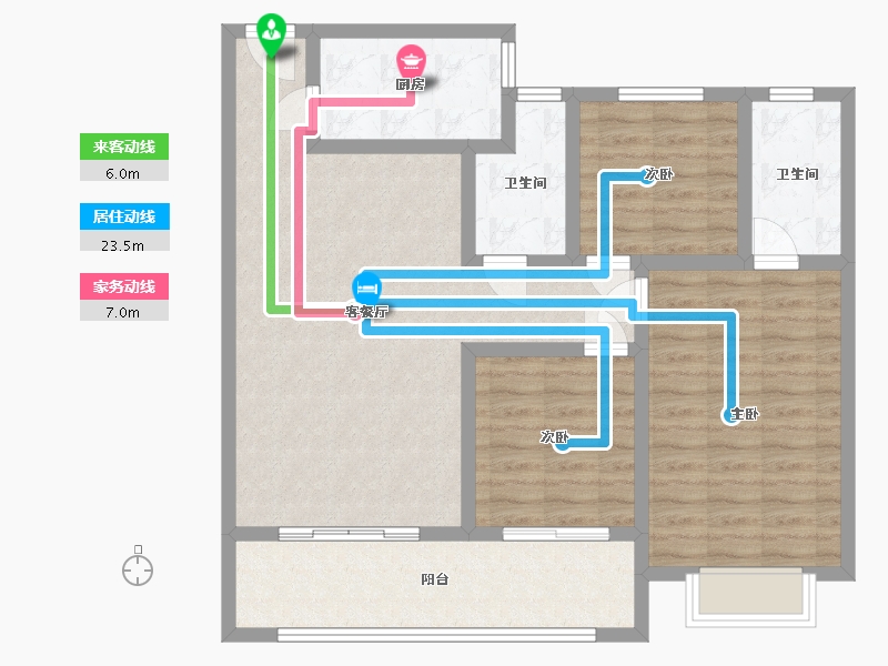 山东省-菏泽市-将军苑-96.00-户型库-动静线