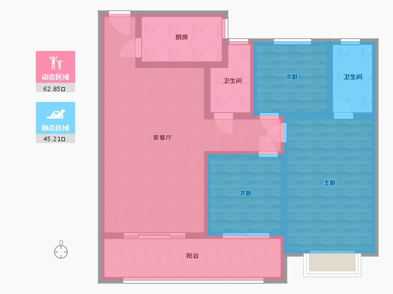 山东省-菏泽市-将军苑-96.00-户型库-动静分区