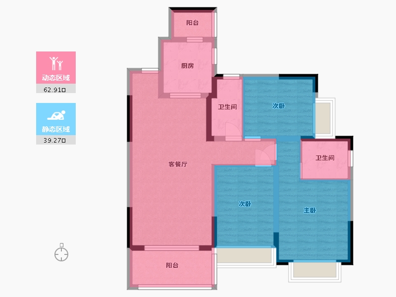 四川省-眉山市-恒大悦府-91.03-户型库-动静分区