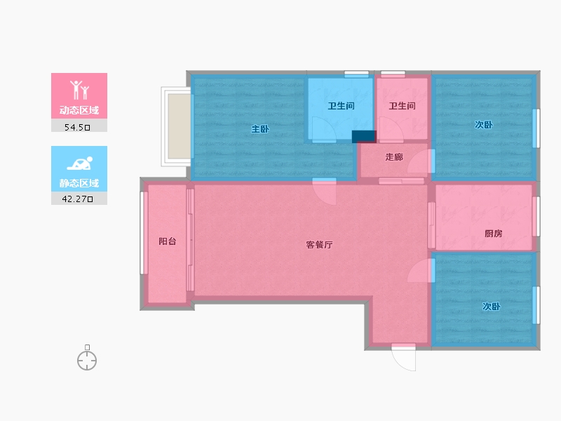 河北省-承德市-泰悦府-86.75-户型库-动静分区