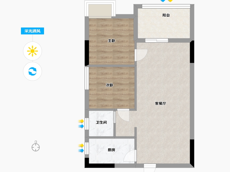 江西省-抚州市-奥园才子巷-52.80-户型库-采光通风