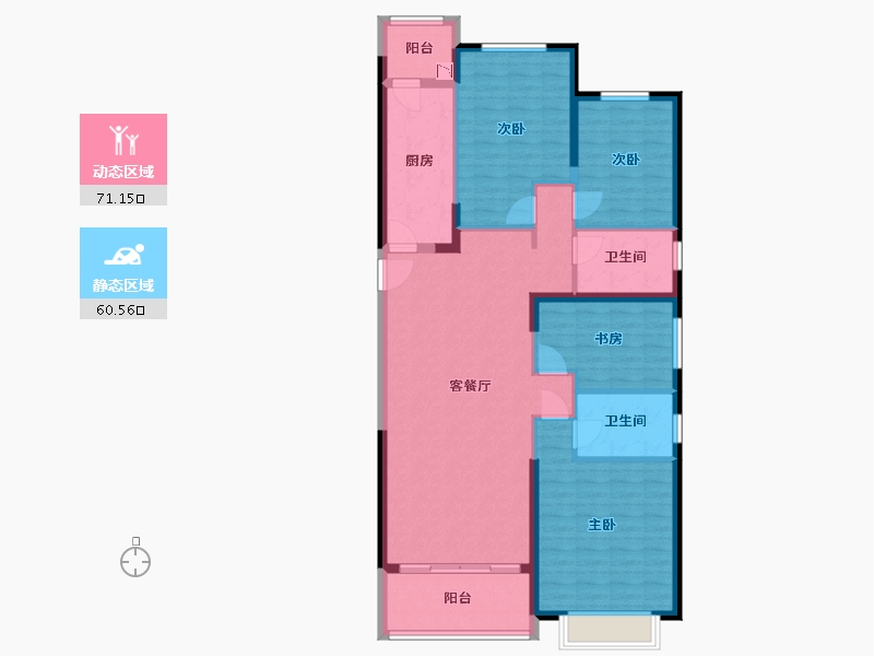 河北省-邯郸市-恒大绿洲-119.12-户型库-动静分区