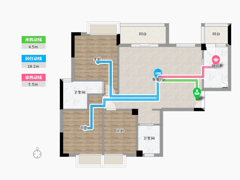 四川省-成都市-蜀镇-93.45-户型库-动静线