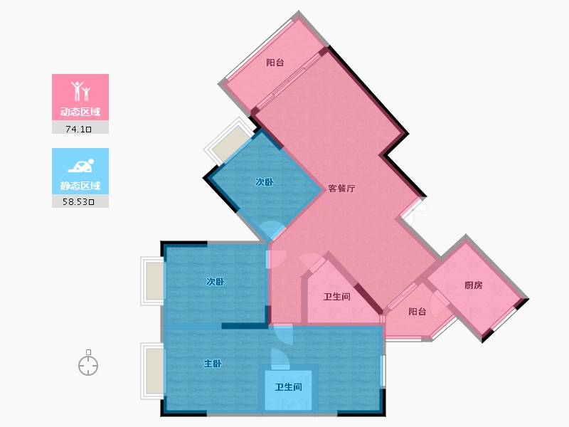 贵州省-安顺市-金星天下城-117.95-户型库-动静分区