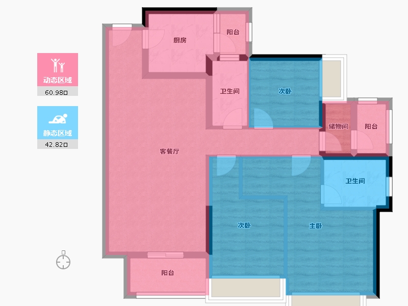 广东省-中山市-合景招商・映月台-91.71-户型库-动静分区