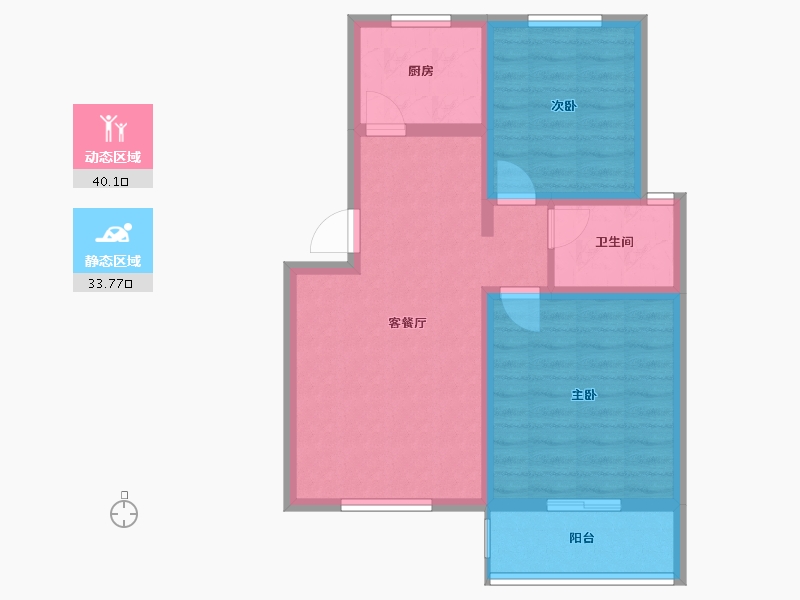 安徽省-黄山市-书香雅苑-65.38-户型库-动静分区