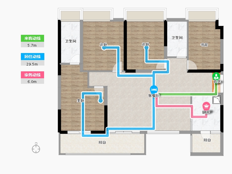 贵州省-贵阳市-中铁阅山湖-125.97-户型库-动静线