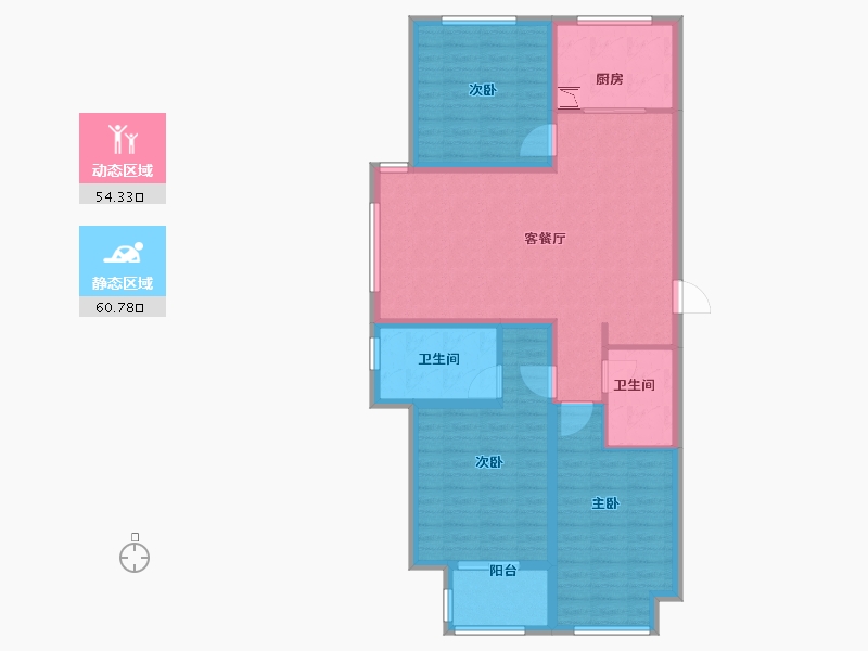 山东省-青岛市-河岸首府-103.20-户型库-动静分区