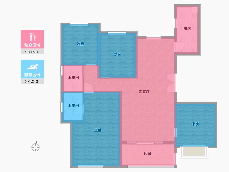 陕西省-安康市-天悦城-103.87-户型库-动静分区