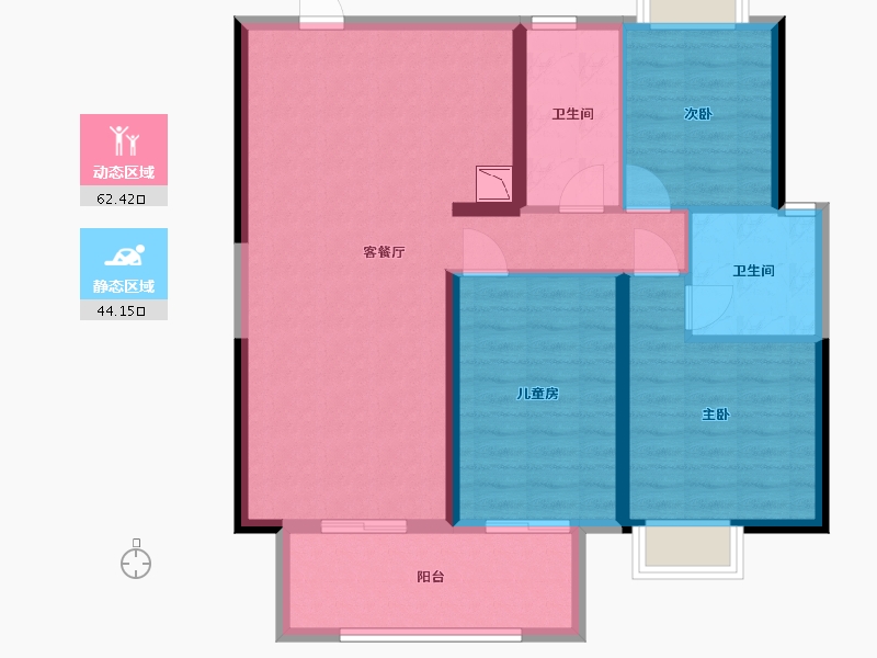 江西省-赣州市-华润·万橡府-95.90-户型库-动静分区