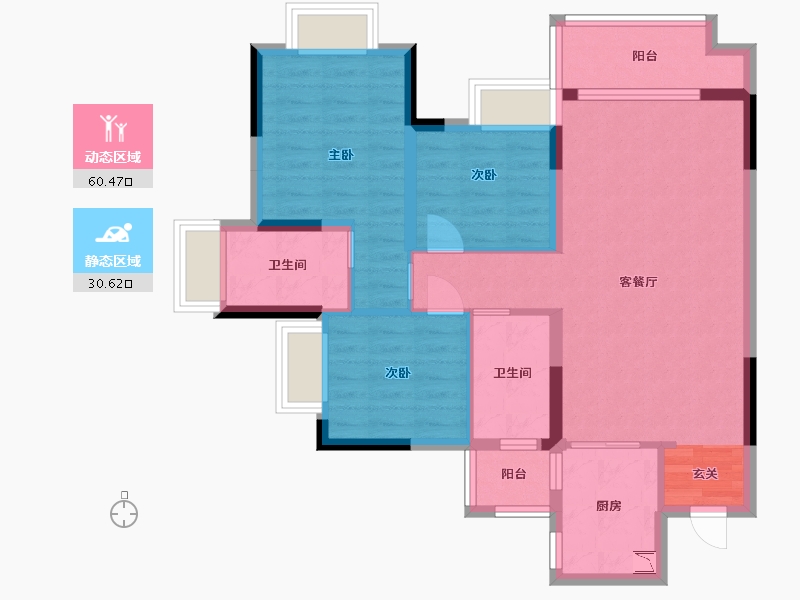 广东省-清远市-新力翡翠湾-80.80-户型库-动静分区