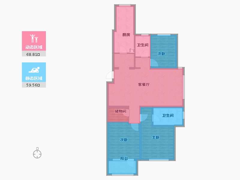 山东省-青岛市-河岸首府-115.20-户型库-动静分区