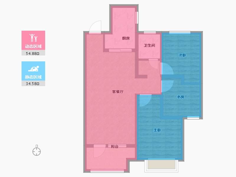 山东省-青岛市-仁洲观海-79.21-户型库-动静分区