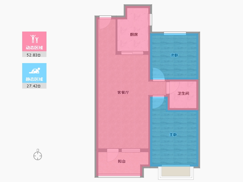 山东省-青岛市-仁洲观海-71.20-户型库-动静分区