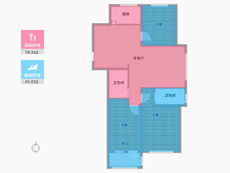 山东省-青岛市-河岸首府-110.41-户型库-动静分区