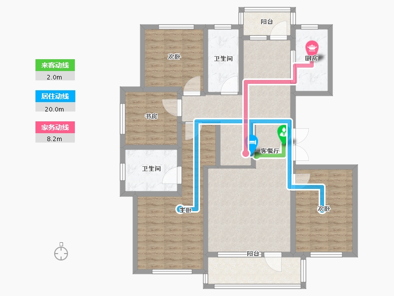 山东省-青岛市-中德绿色公元-120.01-户型库-动静线