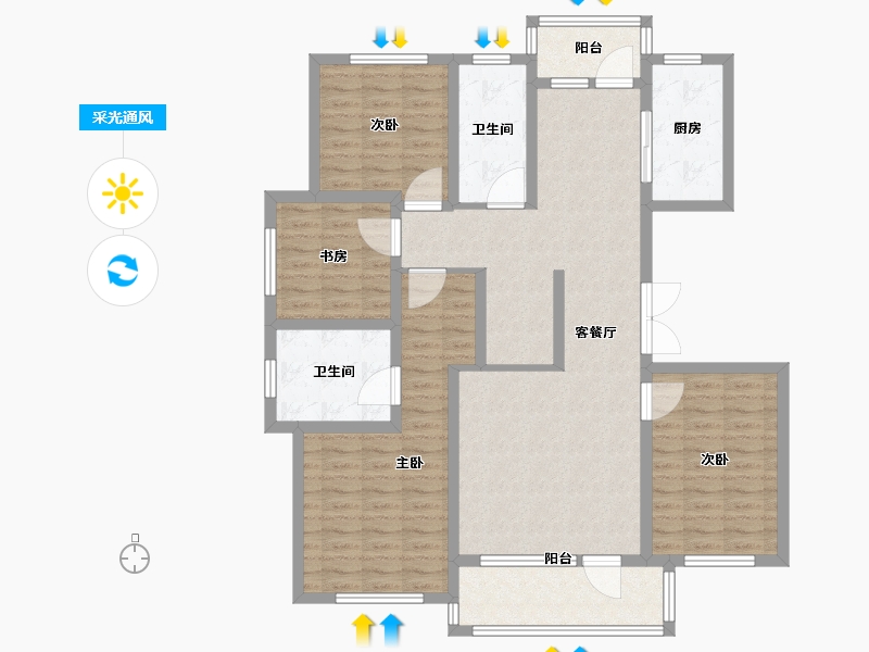 山东省-青岛市-中德绿色公元-120.01-户型库-采光通风