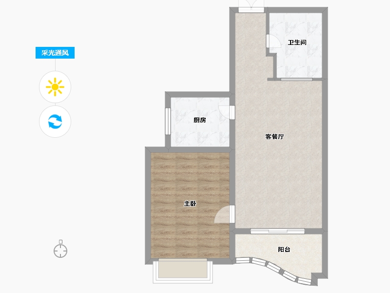 山东省-青岛市-合创大厦-63.28-户型库-采光通风