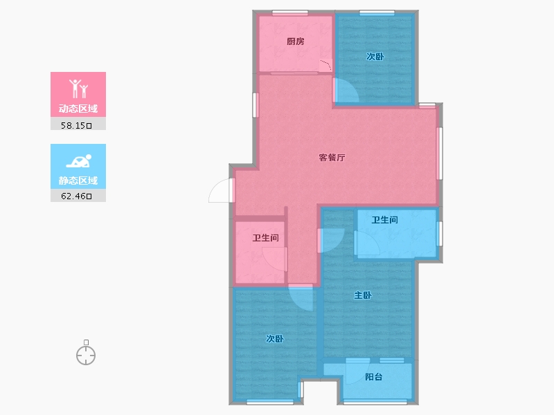 山东省-青岛市-河岸首府-108.00-户型库-动静分区