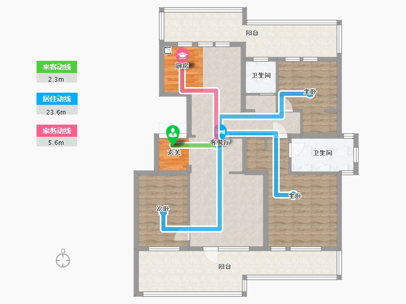 北京-北京市-海坨山谷-126.70-户型库-动静线